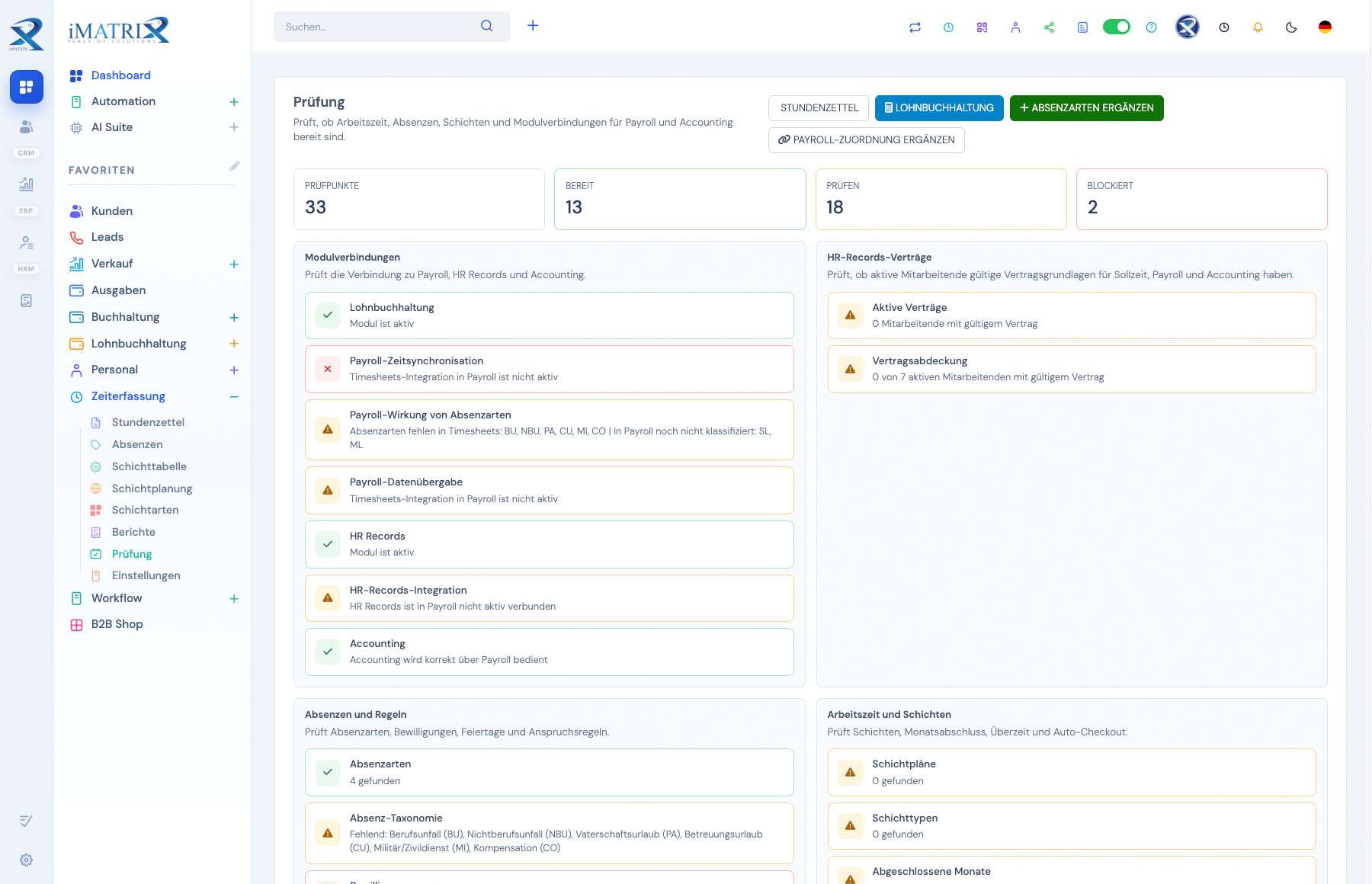 Zeiterfassung Dashboard